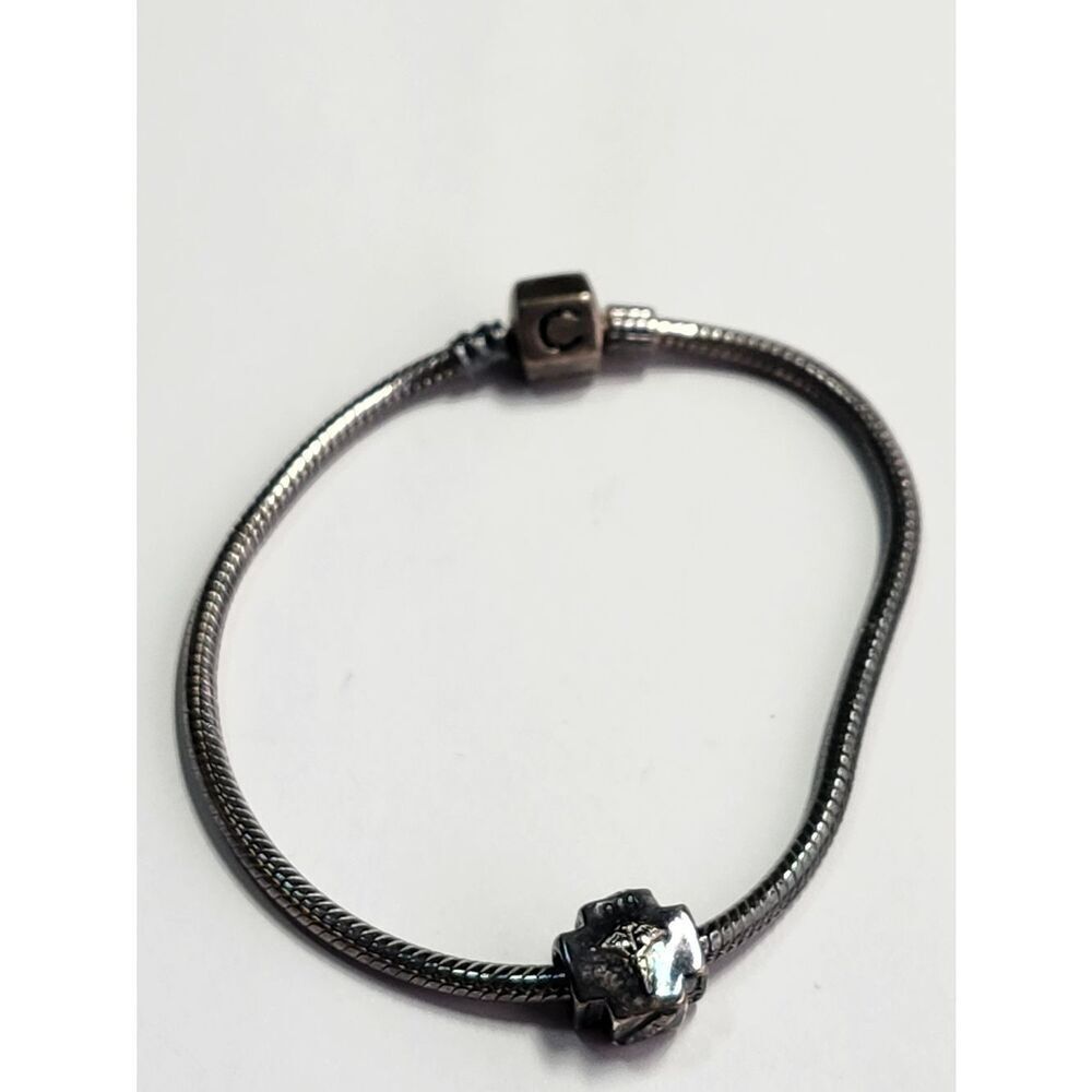 Sterling Silver Chamilia Snake Chain Bracelet with RN Chamilia 925 Charm